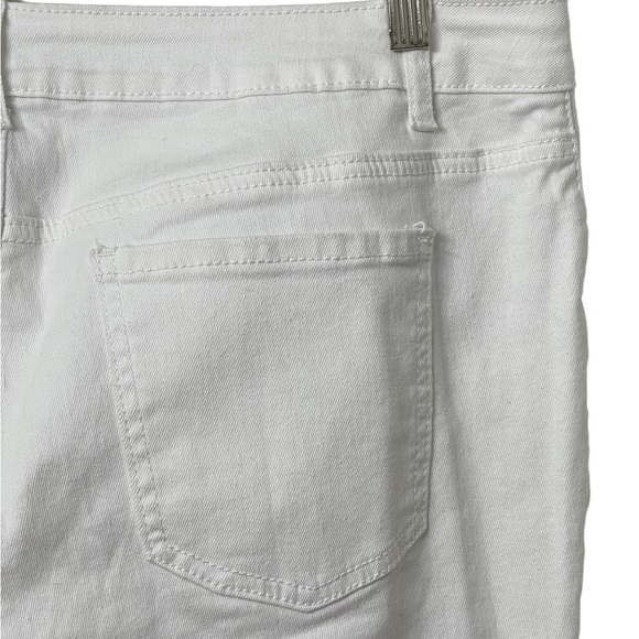 Baccini cince 1986.Women white color decoration denin jean size 14 - Picture 8 of 11